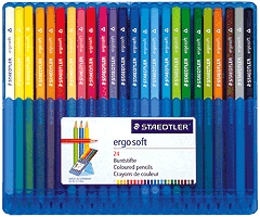 エルゴソフト　色鉛筆24色(三角軸　芯3mm)